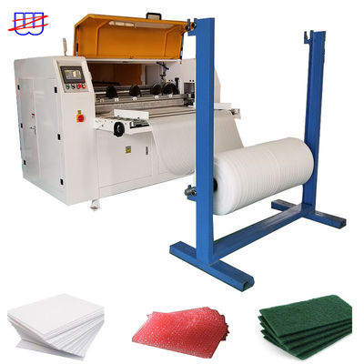 Máquina de corte y corte de película de burbujas de aire de control PLC totalmente automático CNC para rollo de 100 mm