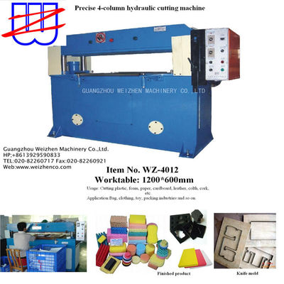 Máquina de corte a presión para EPE EVA de espuma de cartón de material de piel de caucho cuatro columnas