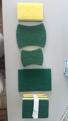 Máquina hidráulica de corte a presión para la solución de producción de almohadillas de limpieza y esponjas de cocina